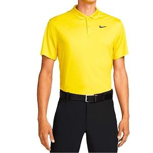 Nike Men's Dri-FIT Victory Solid Golf Polo in color Vivid Sulfur